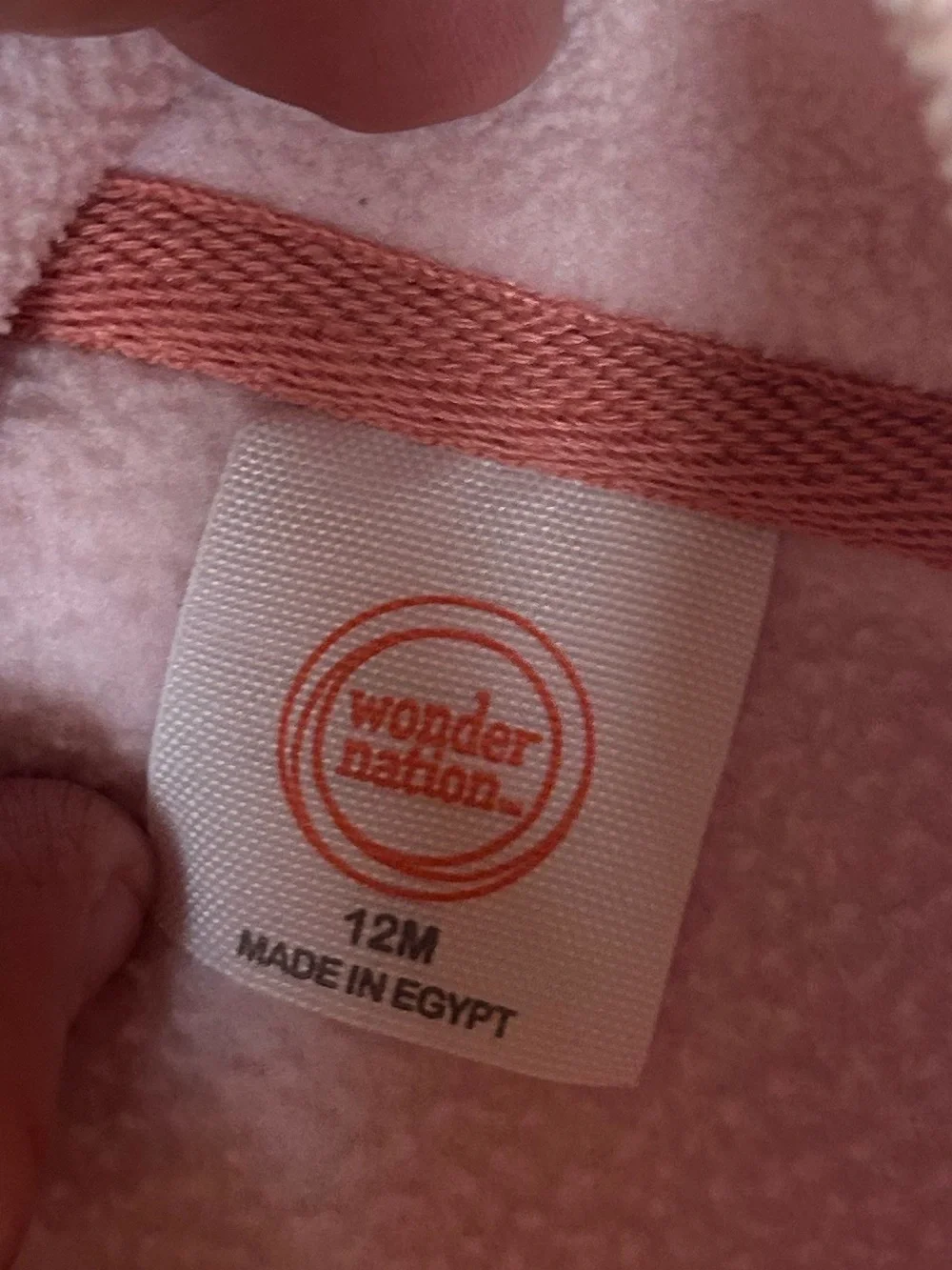 5 for $25🔥Wonder Nation Pink Fleece Zip Front‎ Jacket 12M